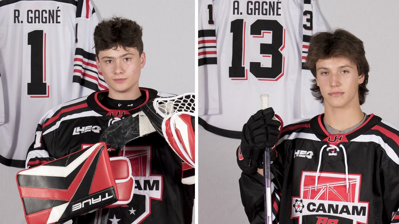 Ryan Gagné - Gardien - 1 et Alexis Gagné - Attaquant -13