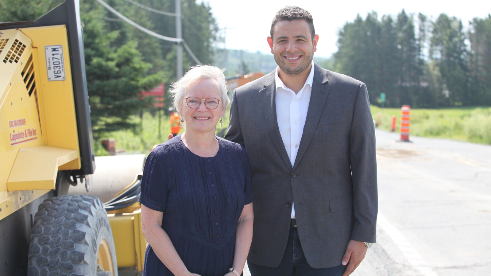 Céline Veilleux, mairesse de St-Benjamin et Samuel Poulin, député de Beauce-Sud 