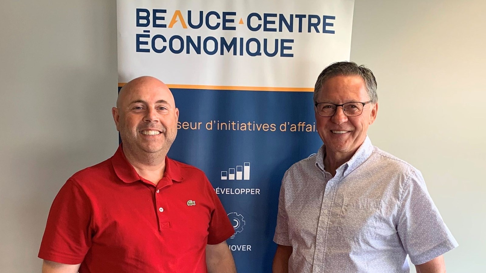 Jacques Bussières, directeur général de la MRC Beauce-Centre et Daniel Chaîné, directeur général de Beauce-Centre Économique.