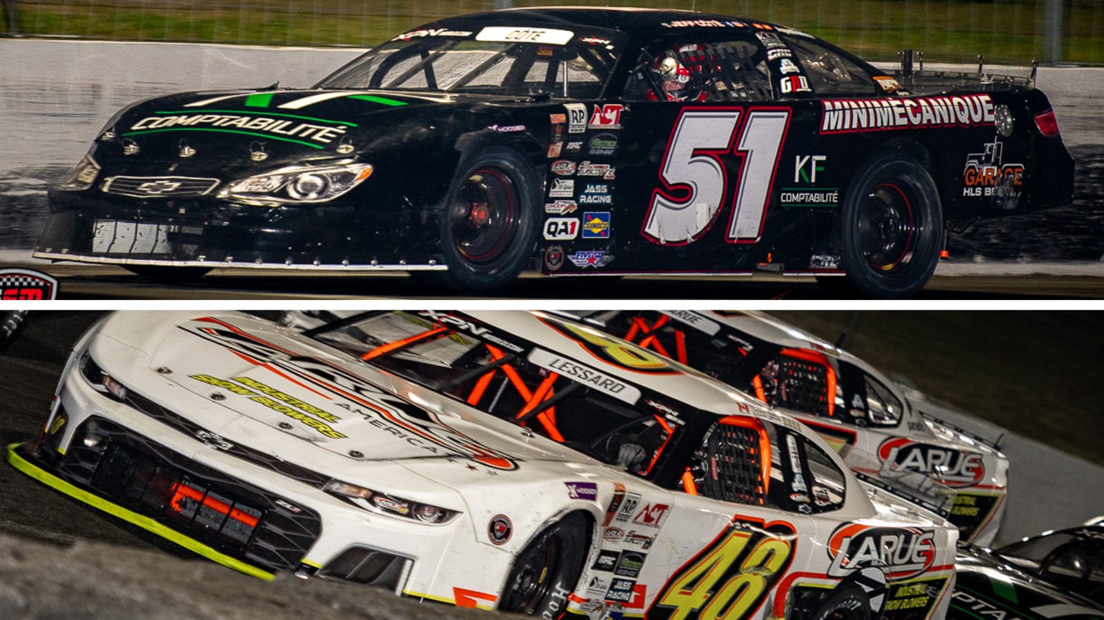 Nascar : les Beaucerons Jeff Côté et Raphaël Lessard sur le podium