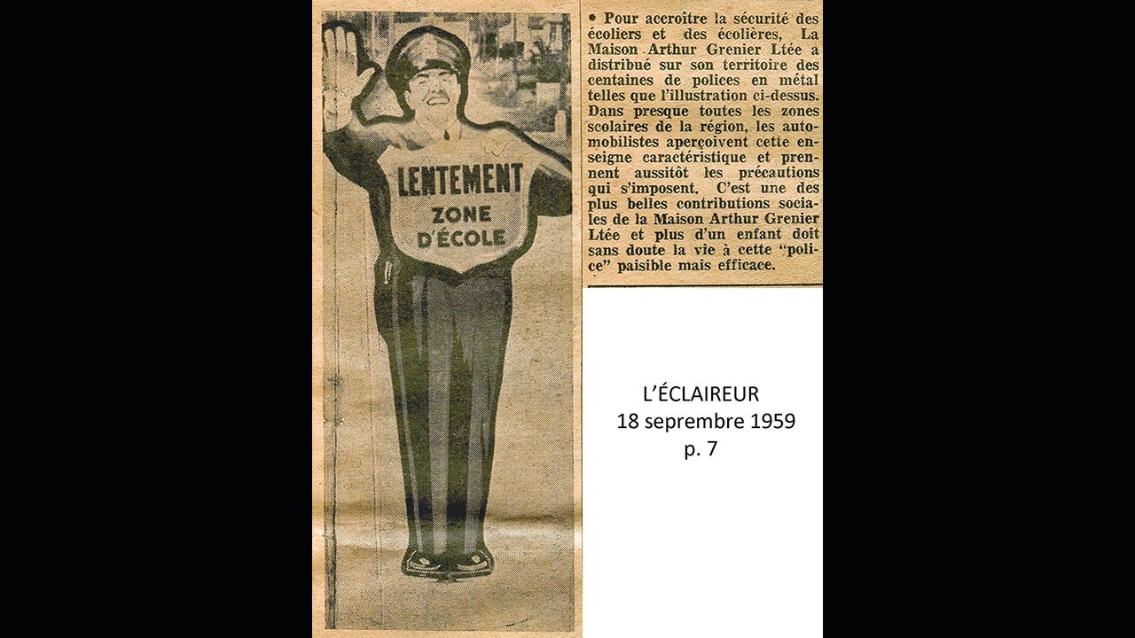 Les panneaux de zones d'écoles d'autrefois