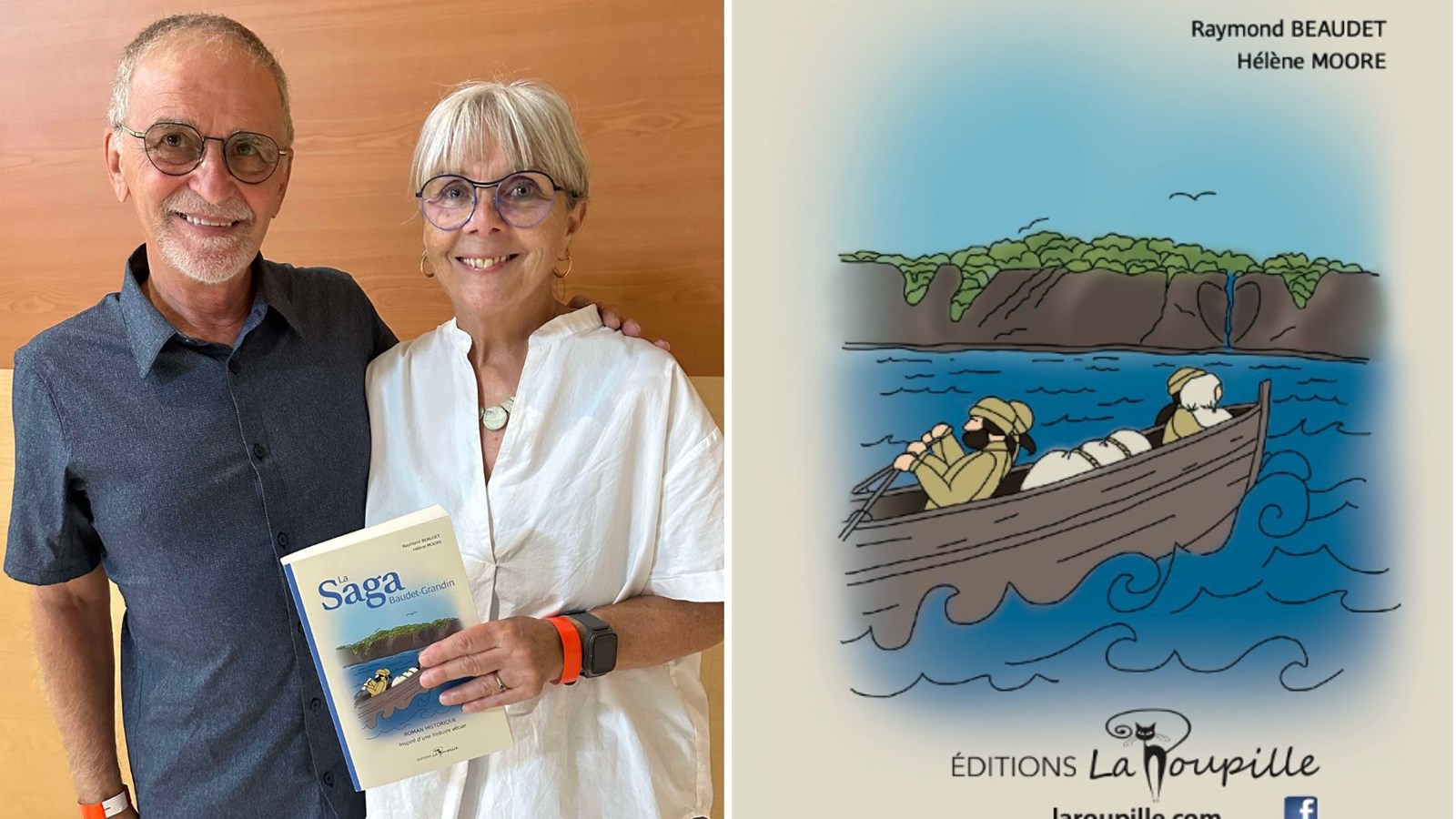 L'auteur Raymond Beaudet en compagnie de l'illustratrice Hélène Moore.