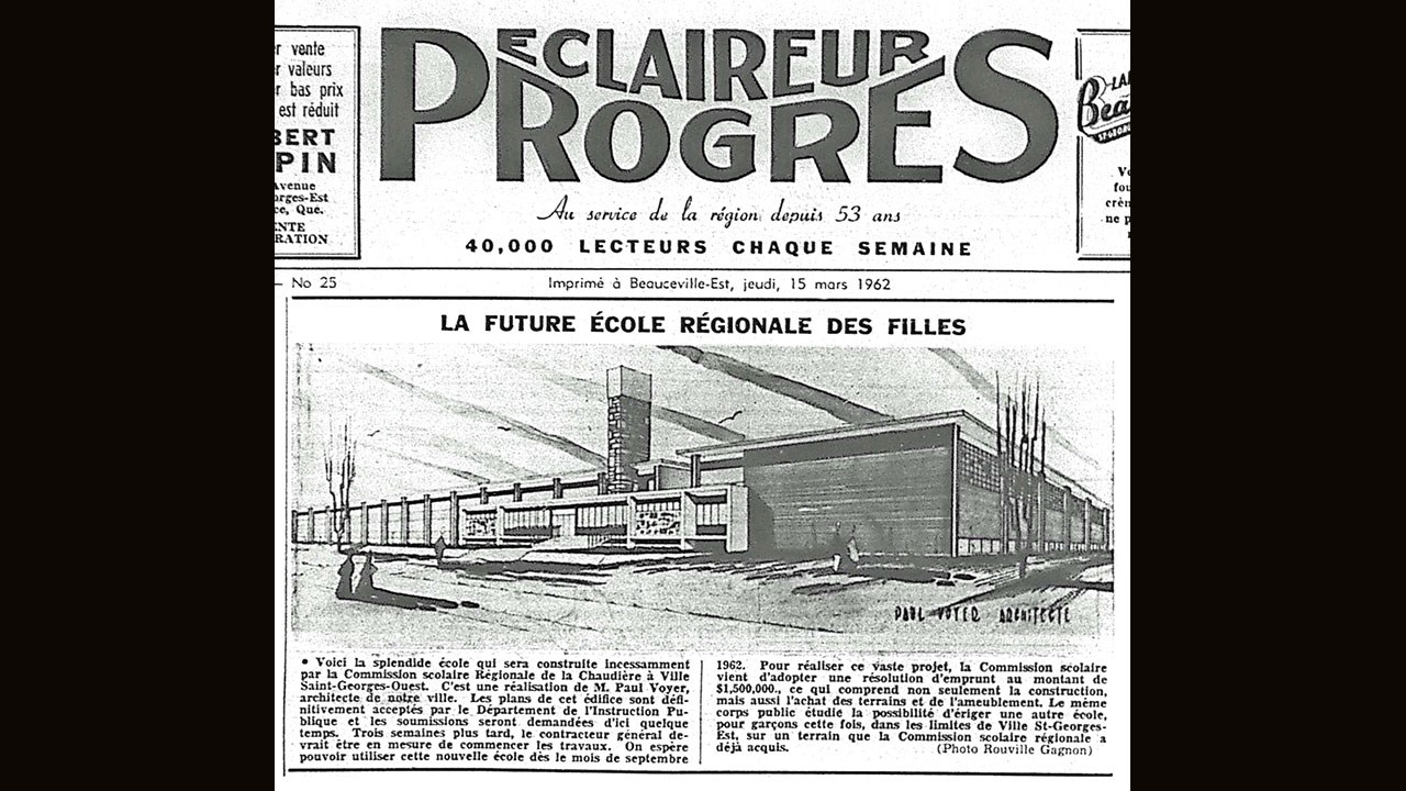 L'École de la Trinité, maintenant École des Deux-Rives