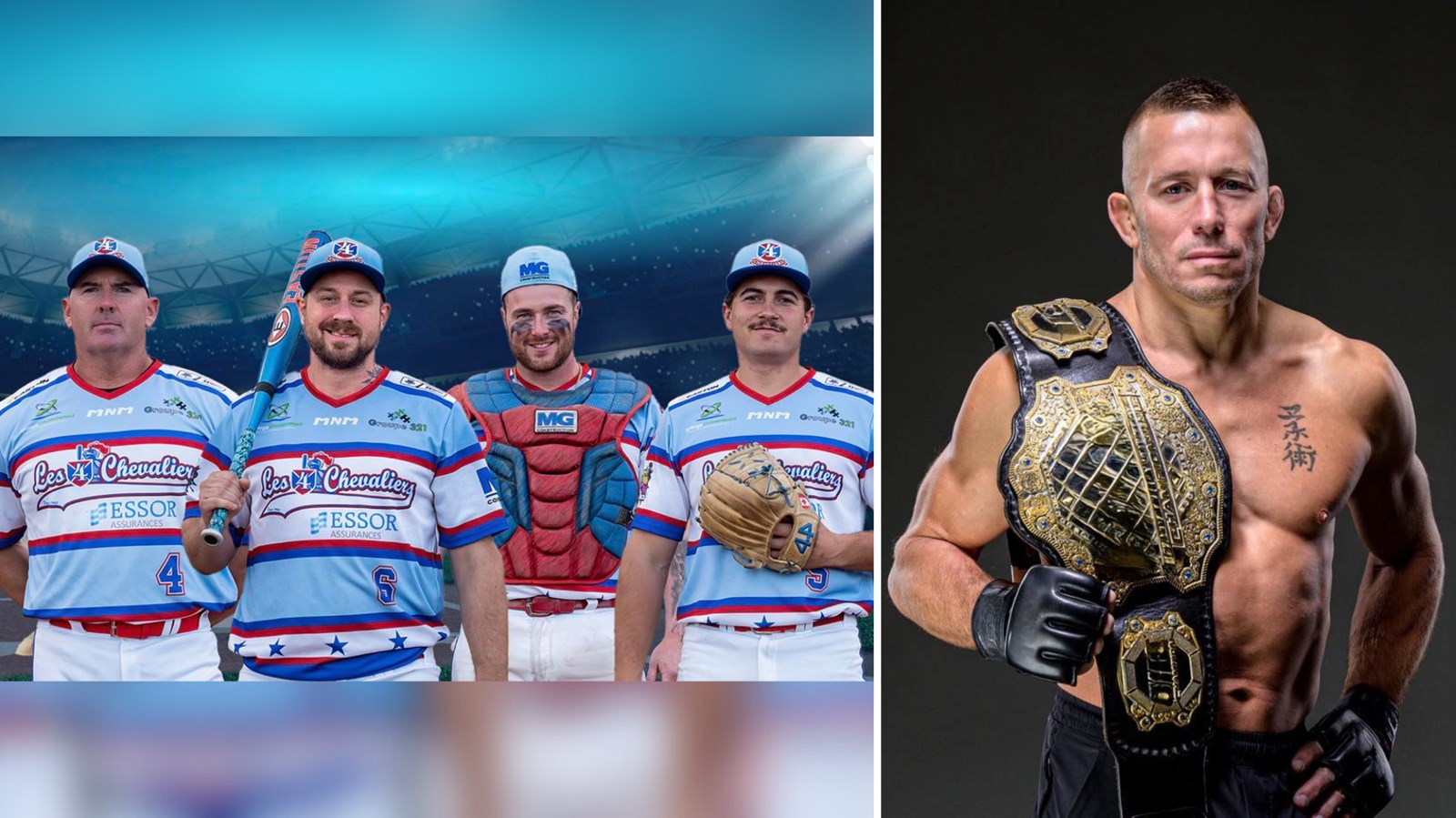 Les 4 Chevaliers et la star du l'UFC Georges St-Pierre
