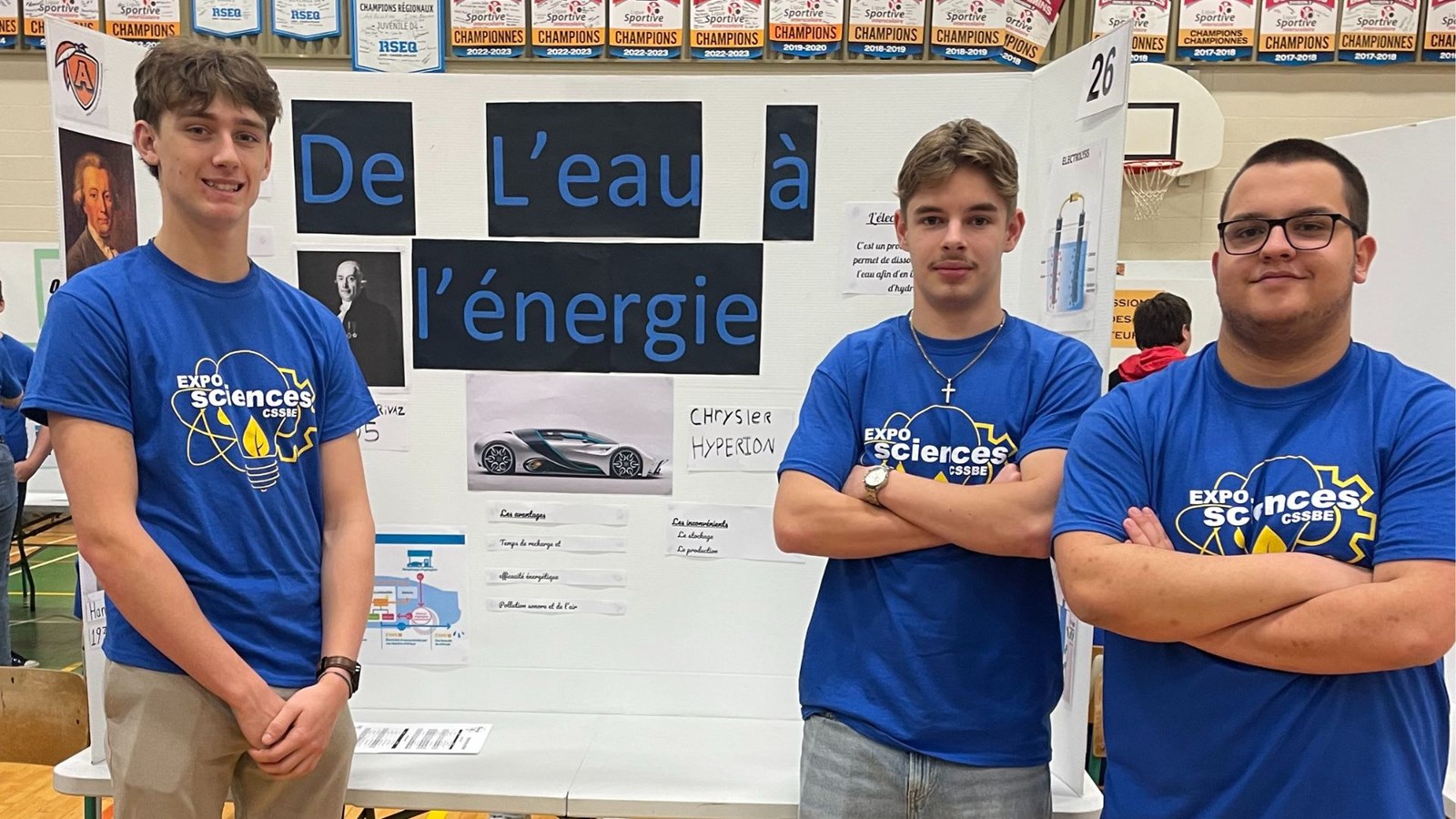 Charles Goudreau, Caleb Boulet et Louis-Bastien Fleury - Polyvalente des Abénaquis/Saint-Prosper.