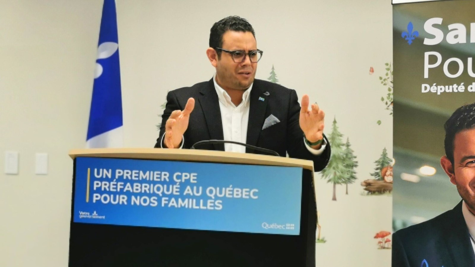 Le député de Beauce-Sud, ministre délégué à l'Économie et aux Petites et Moyennes Entreprises, et ministre responsable de la Jeunesse Samuel Poulin.