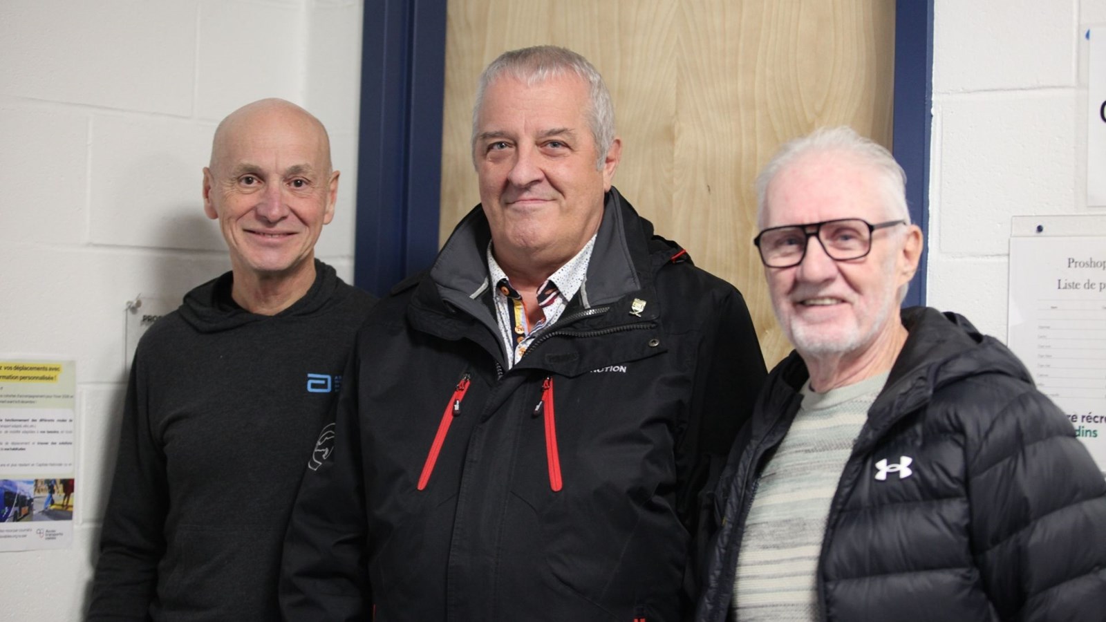 Donald Tanguay, Alain Maheux et Berthier Bédard