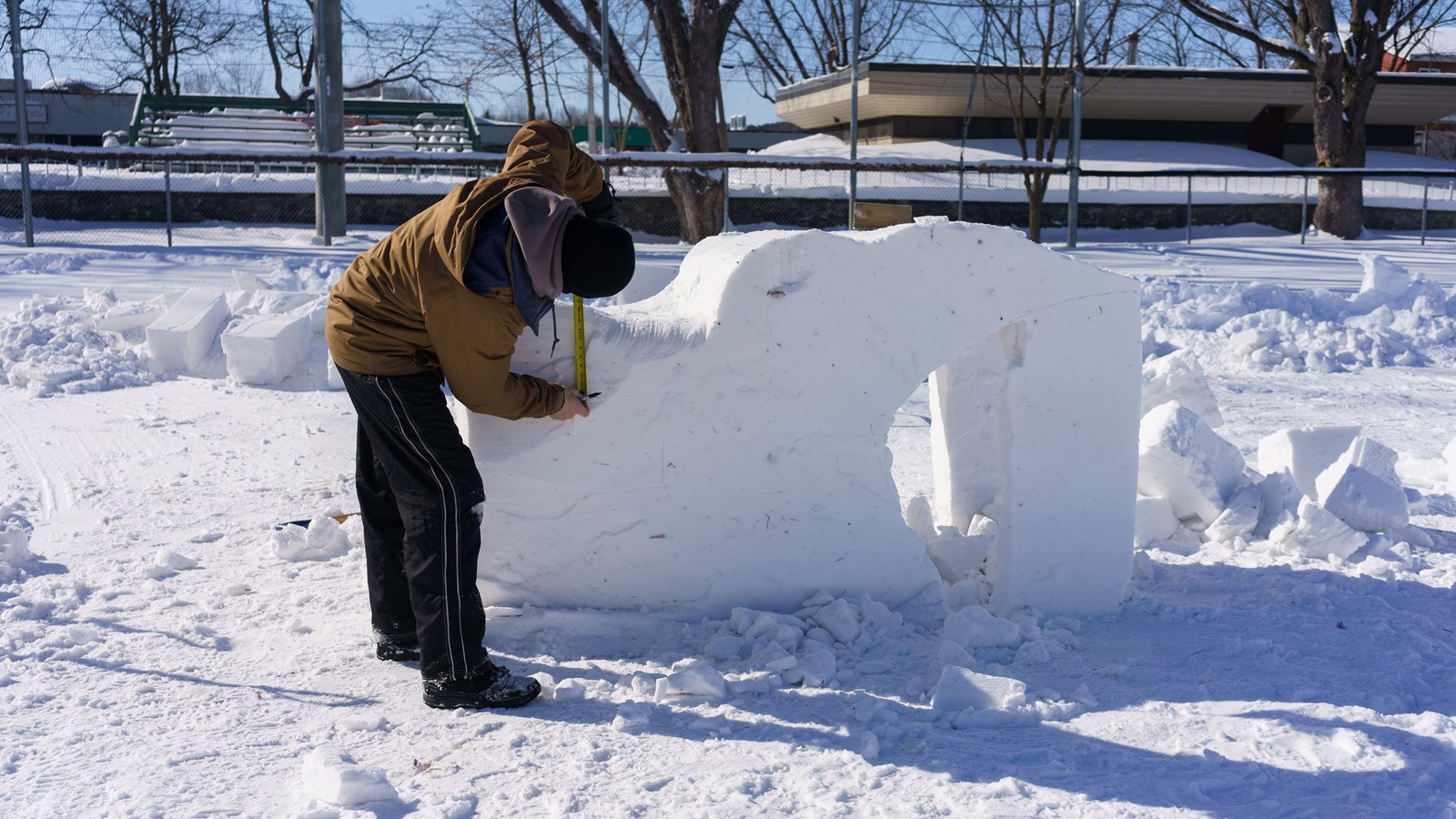 Vingt-cinq sculptures de neige à Saint-Georges