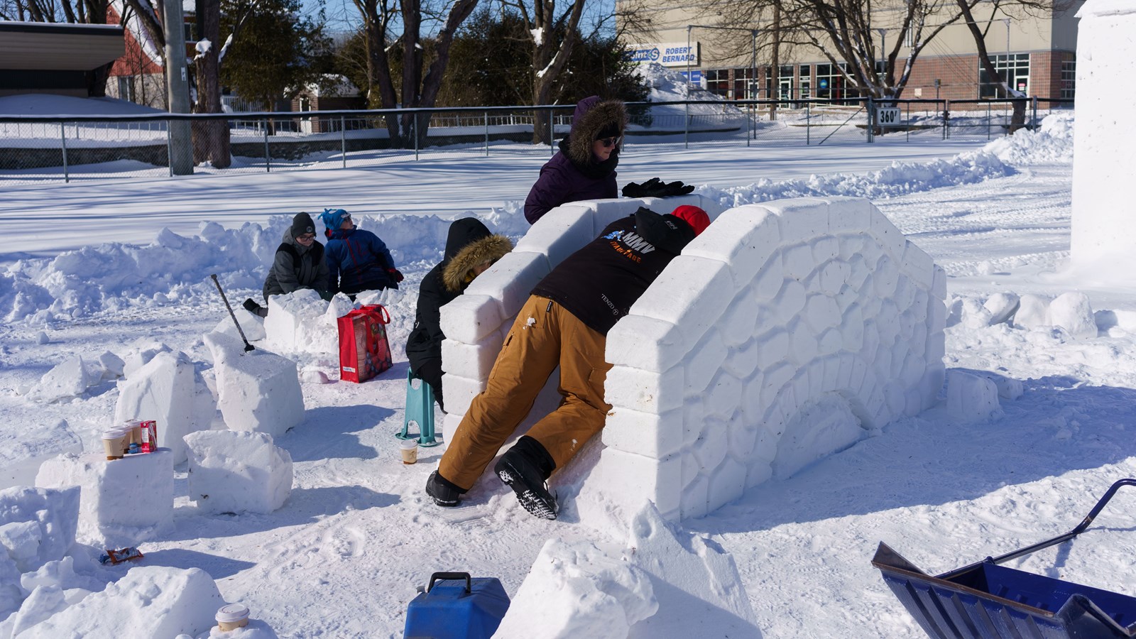 Vingt-cinq sculptures de neige à Saint-Georges