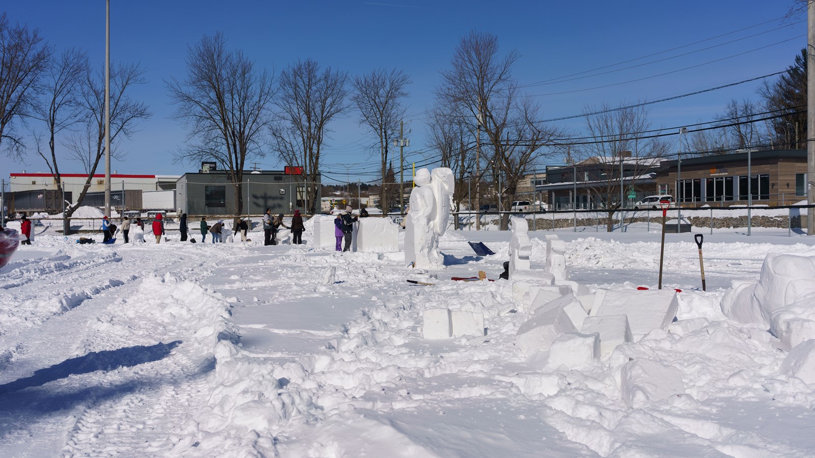 Vingt-cinq sculptures de neige à Saint-Georges