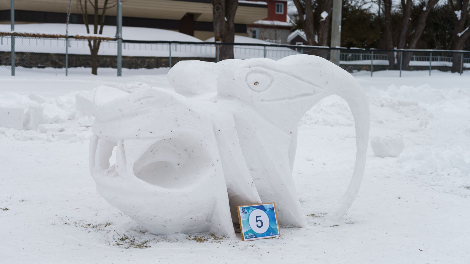 Vingt-cinq sculptures de neige à Saint-Georges