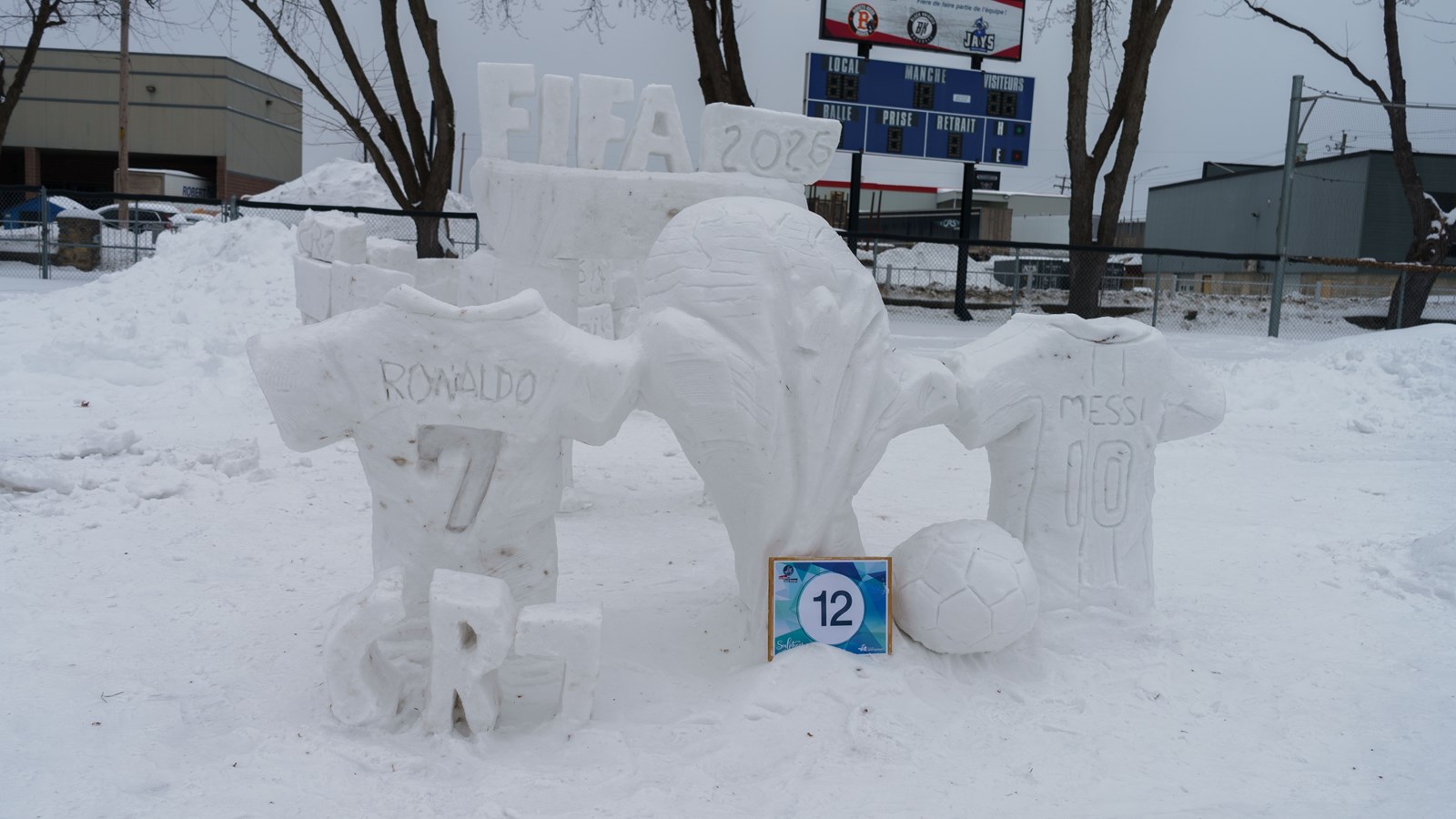 Vingt-cinq sculptures de neige à Saint-Georges