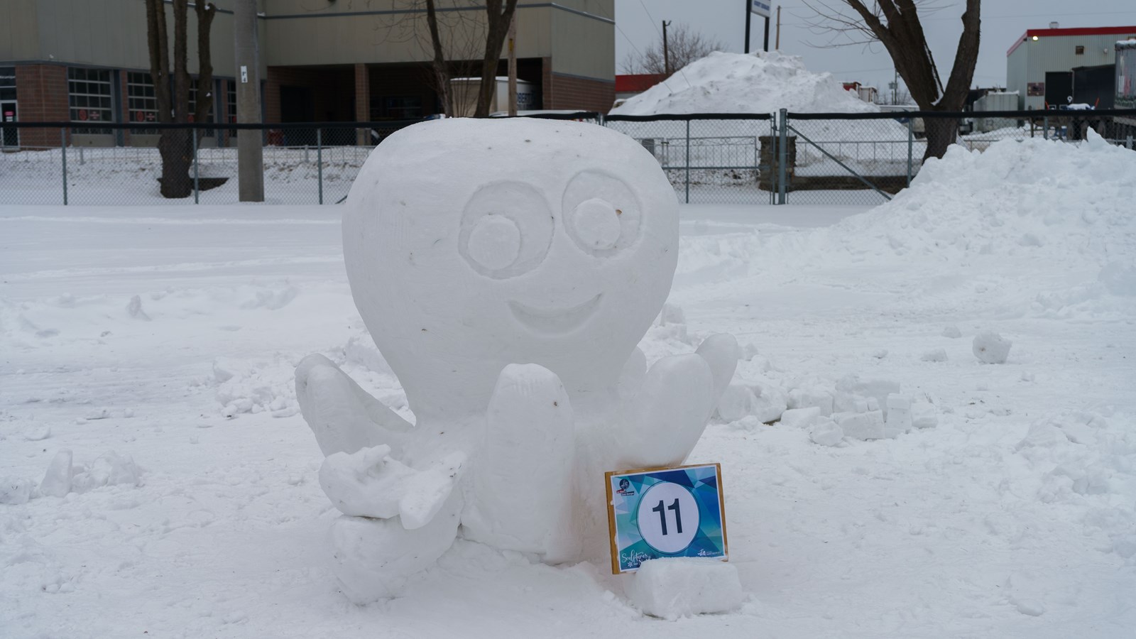 Vingt-cinq sculptures de neige à Saint-Georges
