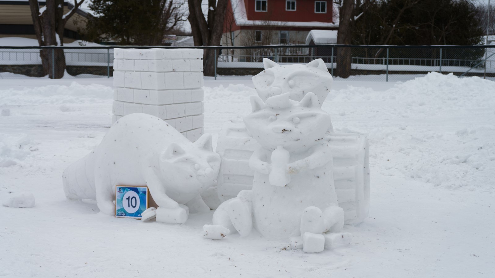 Vingt-cinq sculptures de neige à Saint-Georges