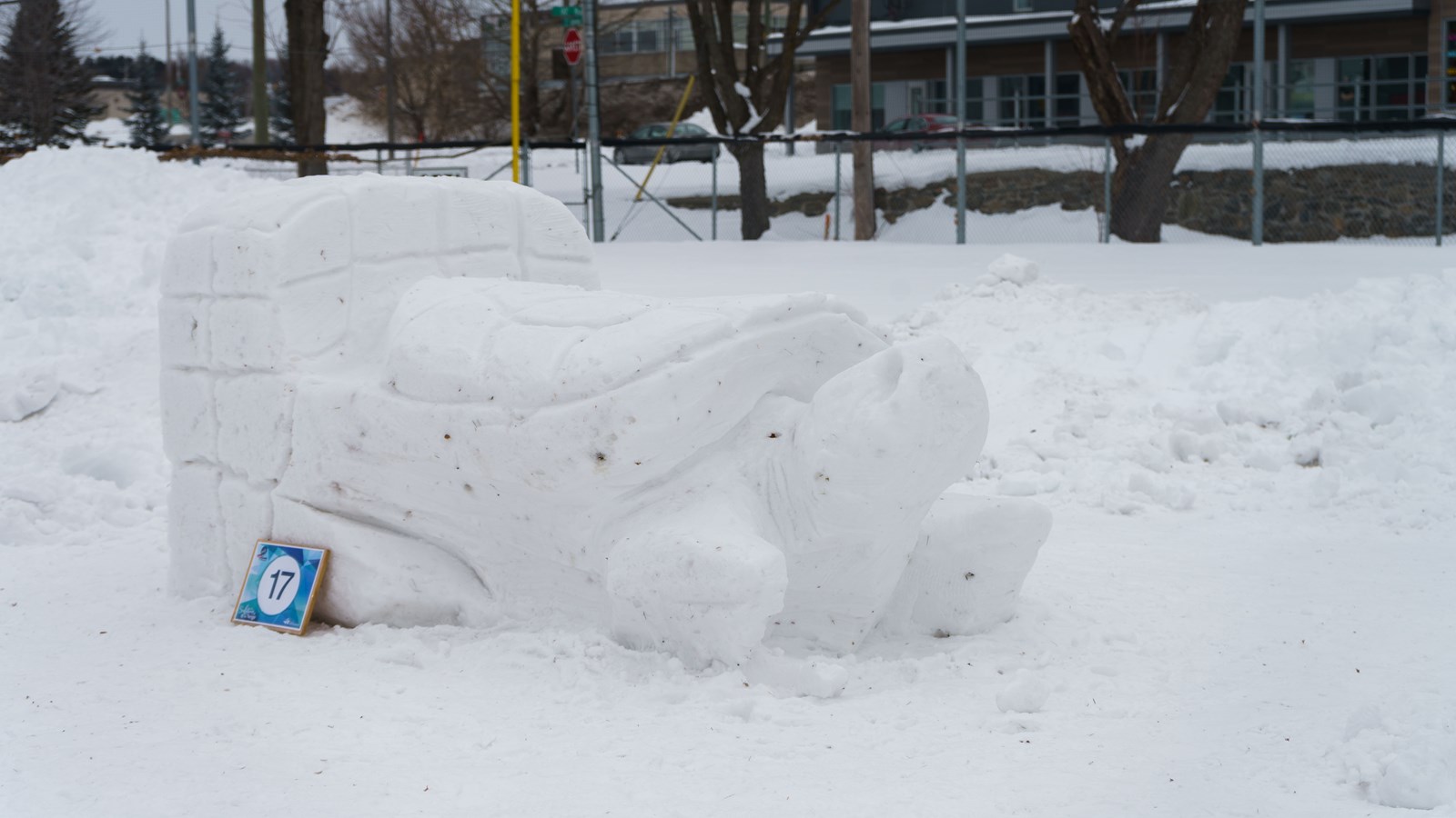 Vingt-cinq sculptures de neige à Saint-Georges