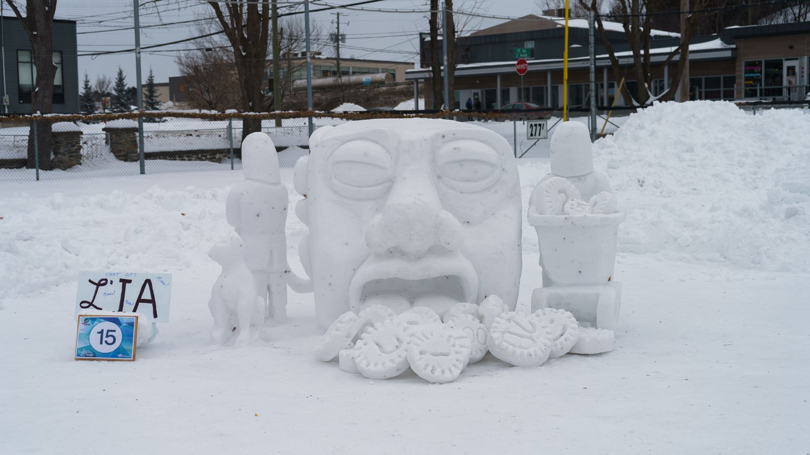 Vingt-cinq sculptures de neige à Saint-Georges