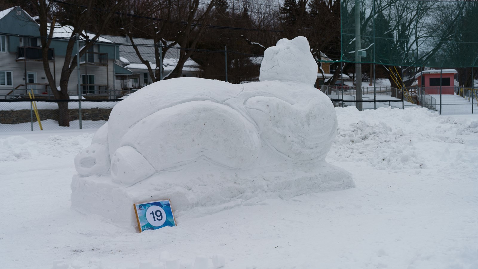 Vingt-cinq sculptures de neige à Saint-Georges