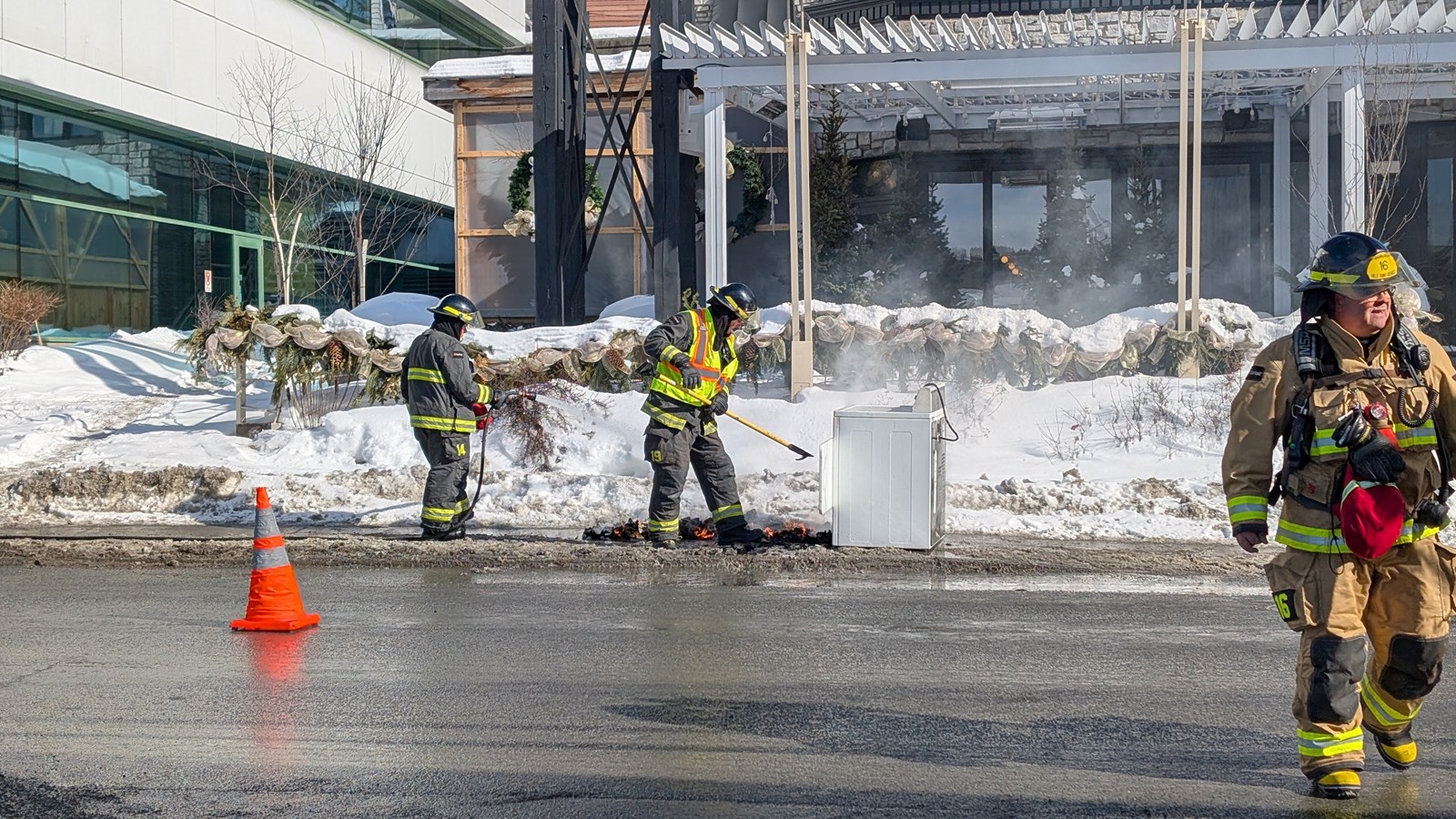 Une sécheuse s'enflamme au Murtha