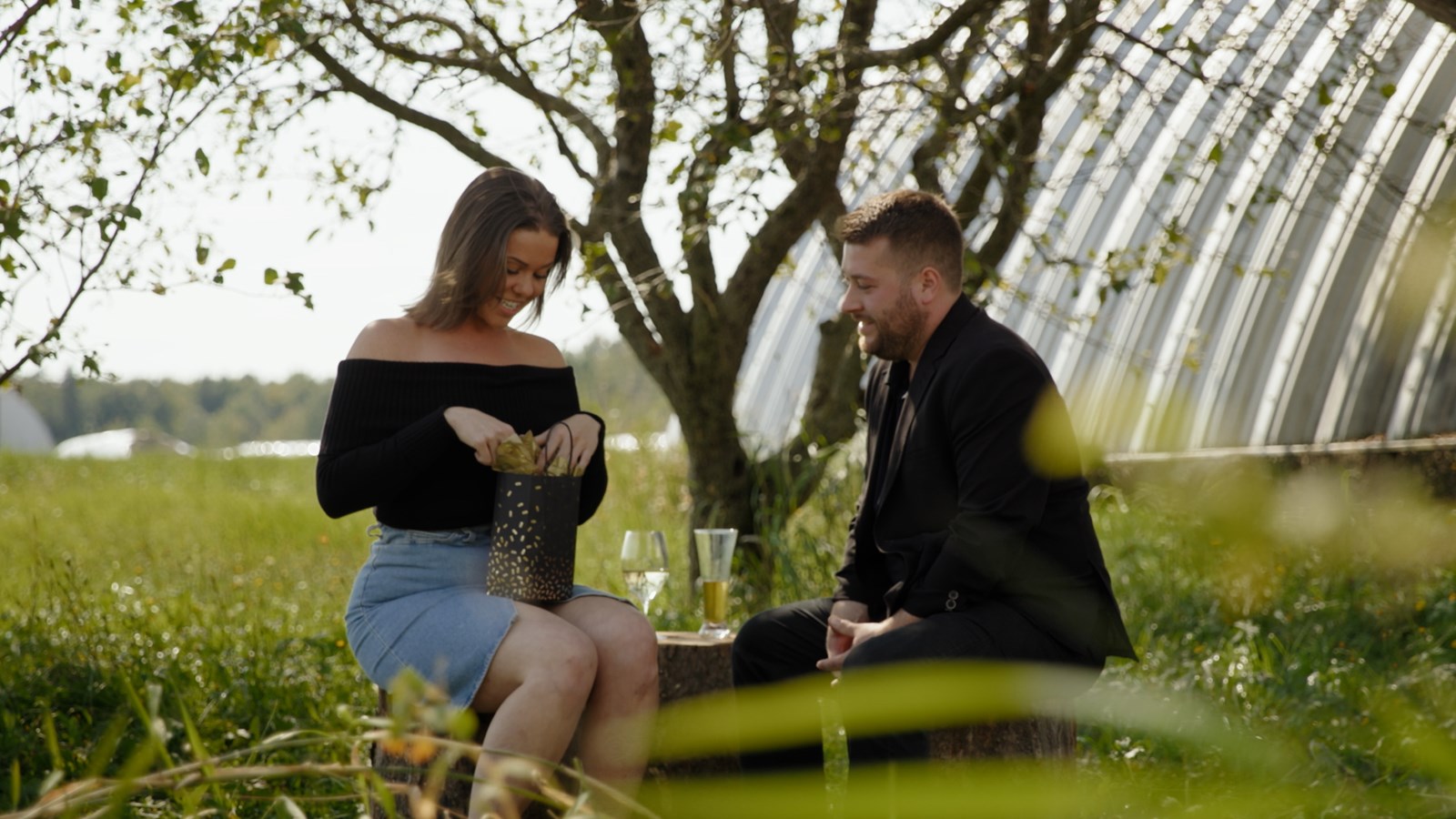 Annabelle et Anthony à leur rencontre en début d'émission