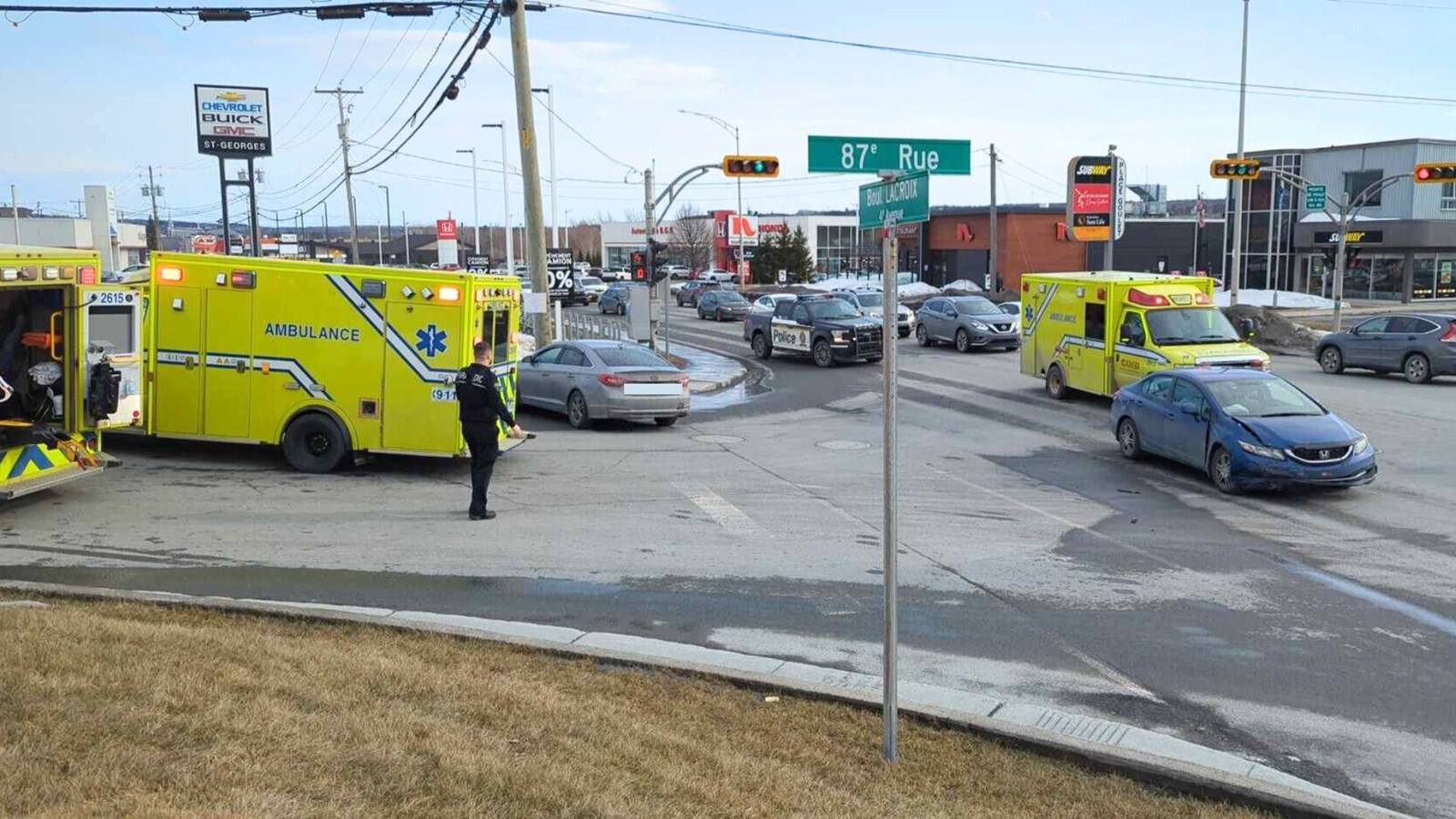 Accident mineur à Saint-Georges: six personnes impliquées