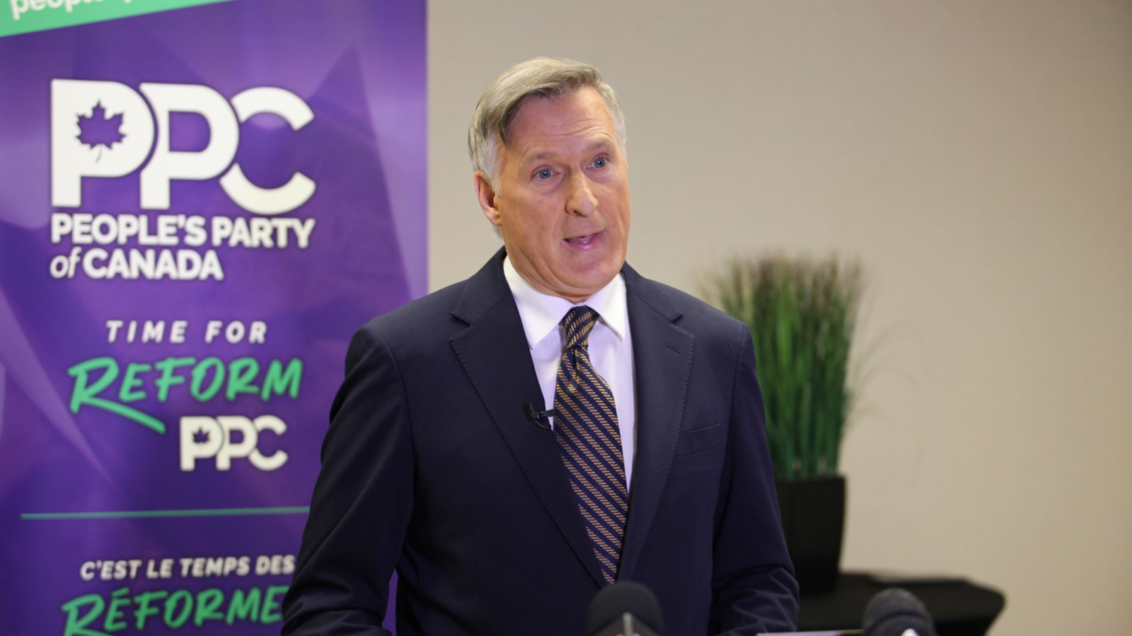 Maxime Bernier, chef du Parti Populaire du Canada et candidat en Beauce