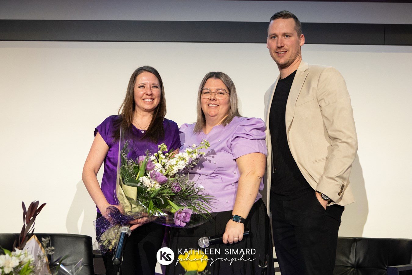Catherine Poulin (notaire propriétaire PME Inter Notaires Sainte-Marie), Marie-Christine Lavoie (dg CCINB) et Jeff Cantin (Président CCINB)