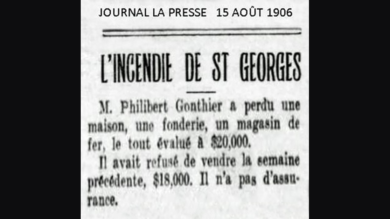La fonderie Gonthier d'il y a 100 ans