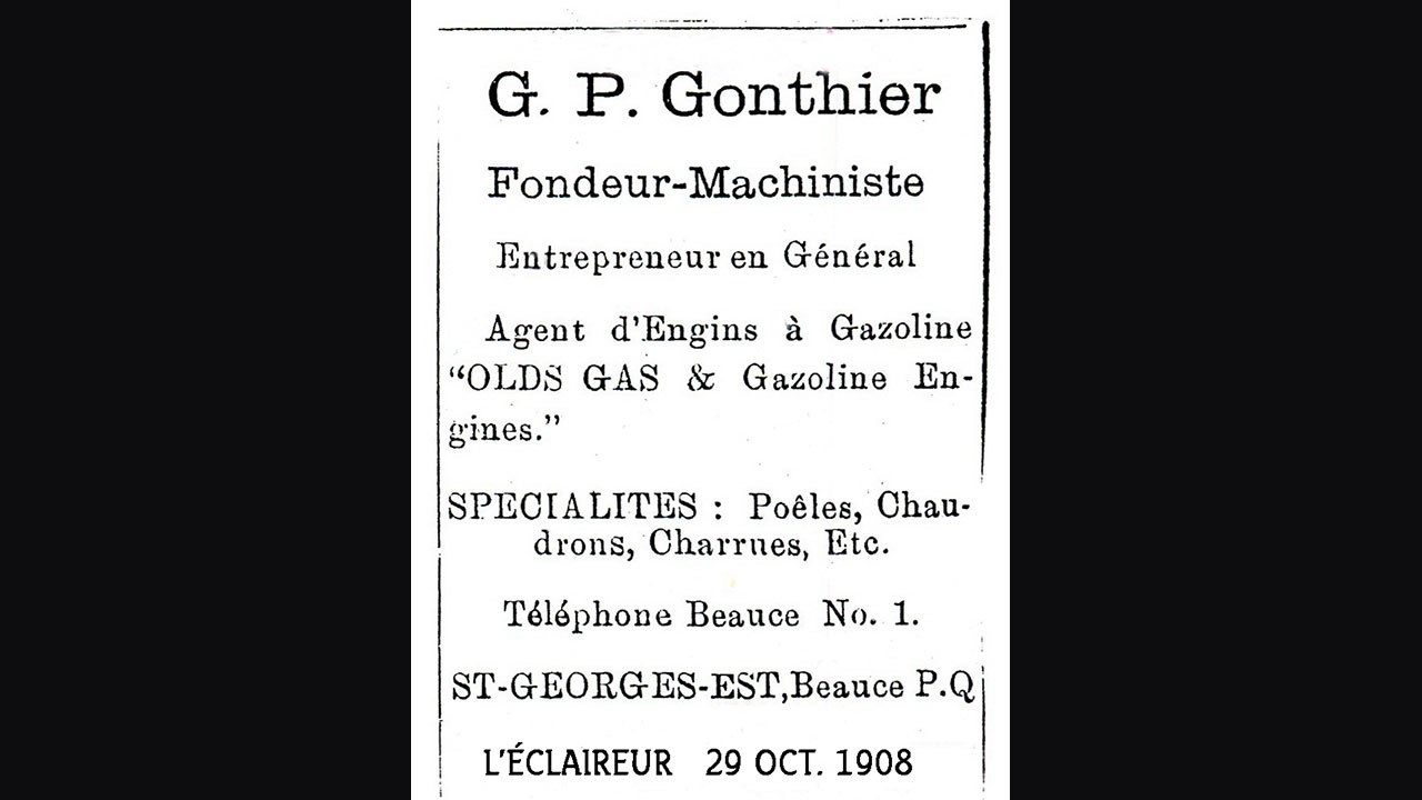 La fonderie Gonthier d'il y a 100 ans