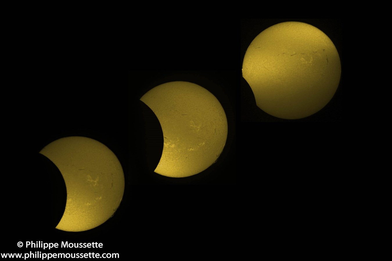 Éclipse du 29 mars 2025 Solar max 70mm double stack Camera player one uranus m capture de 10 frame staker aux éboulements.