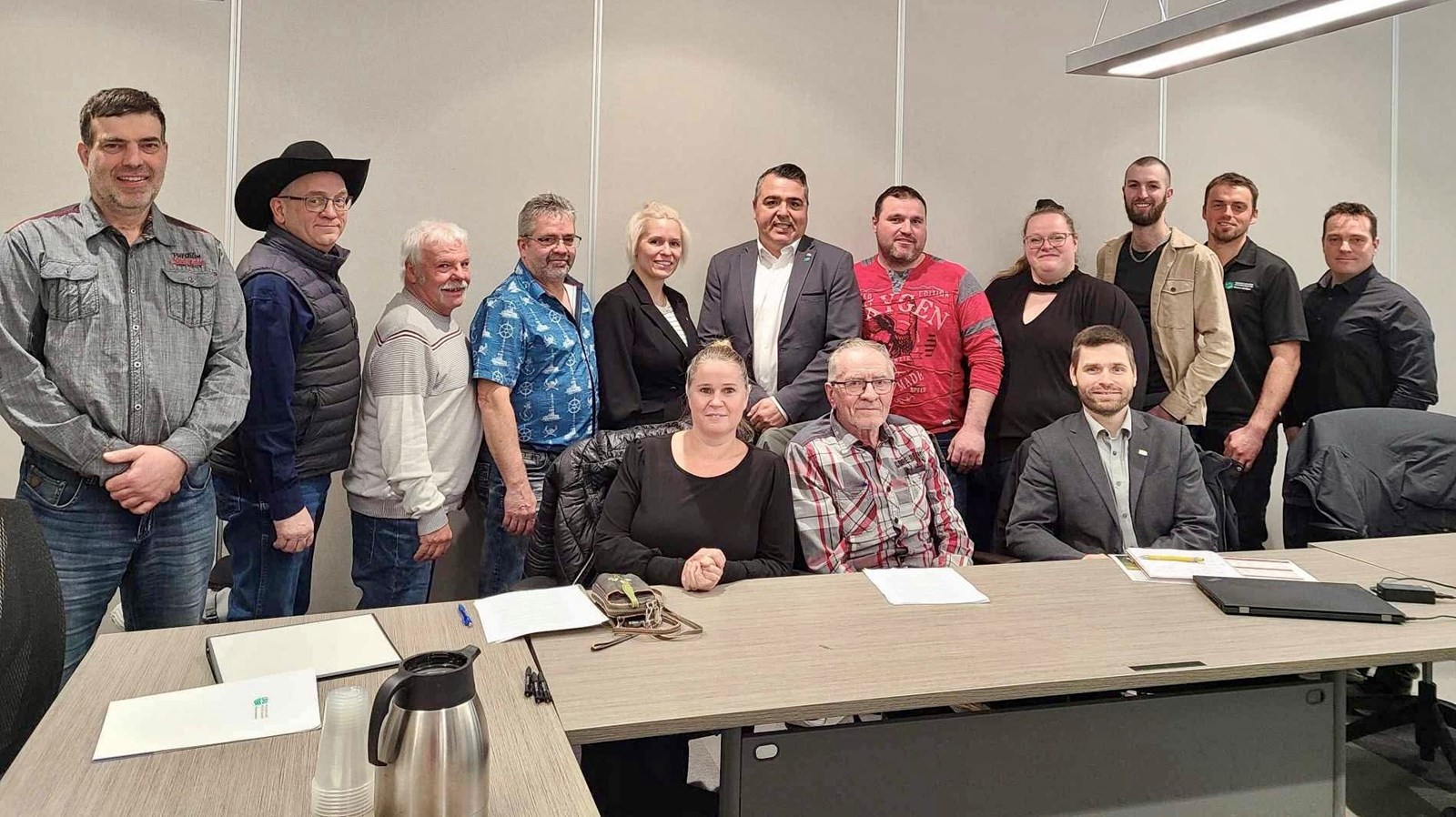 Jason Groleau avec des membre de l’UPA