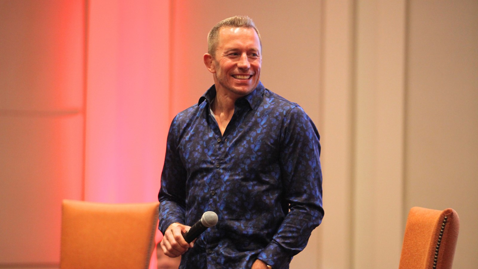 Georges St-Pierre lors de sa conférence
