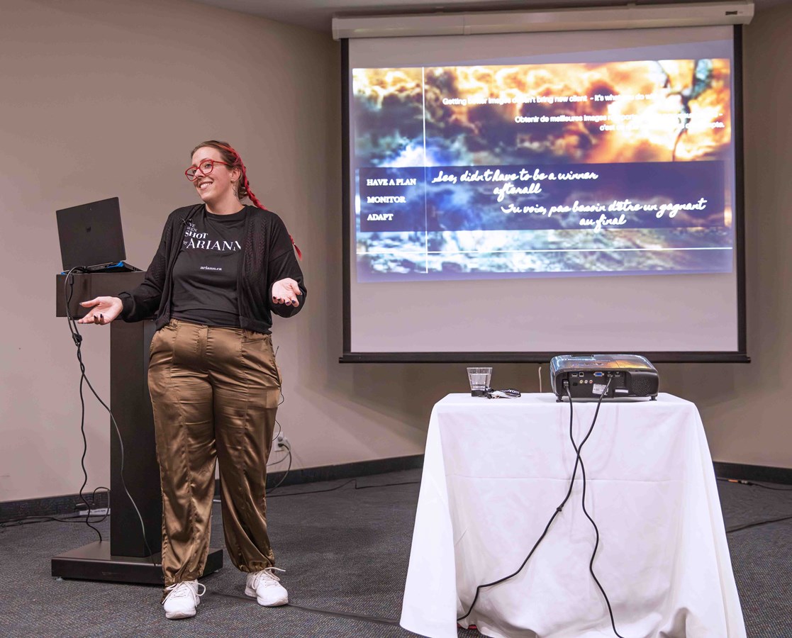 Ariane pendant sa conférence