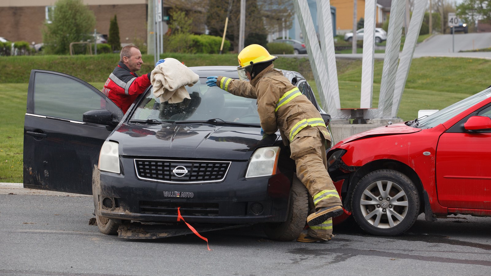 Démonstration des pompiers réussie à l'Expo St-Prosper