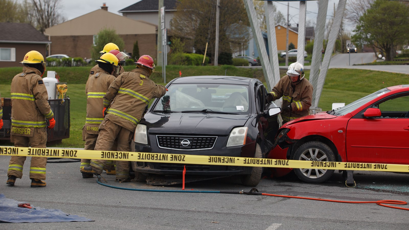 Démonstration des pompiers réussie à l'Expo St-Prosper