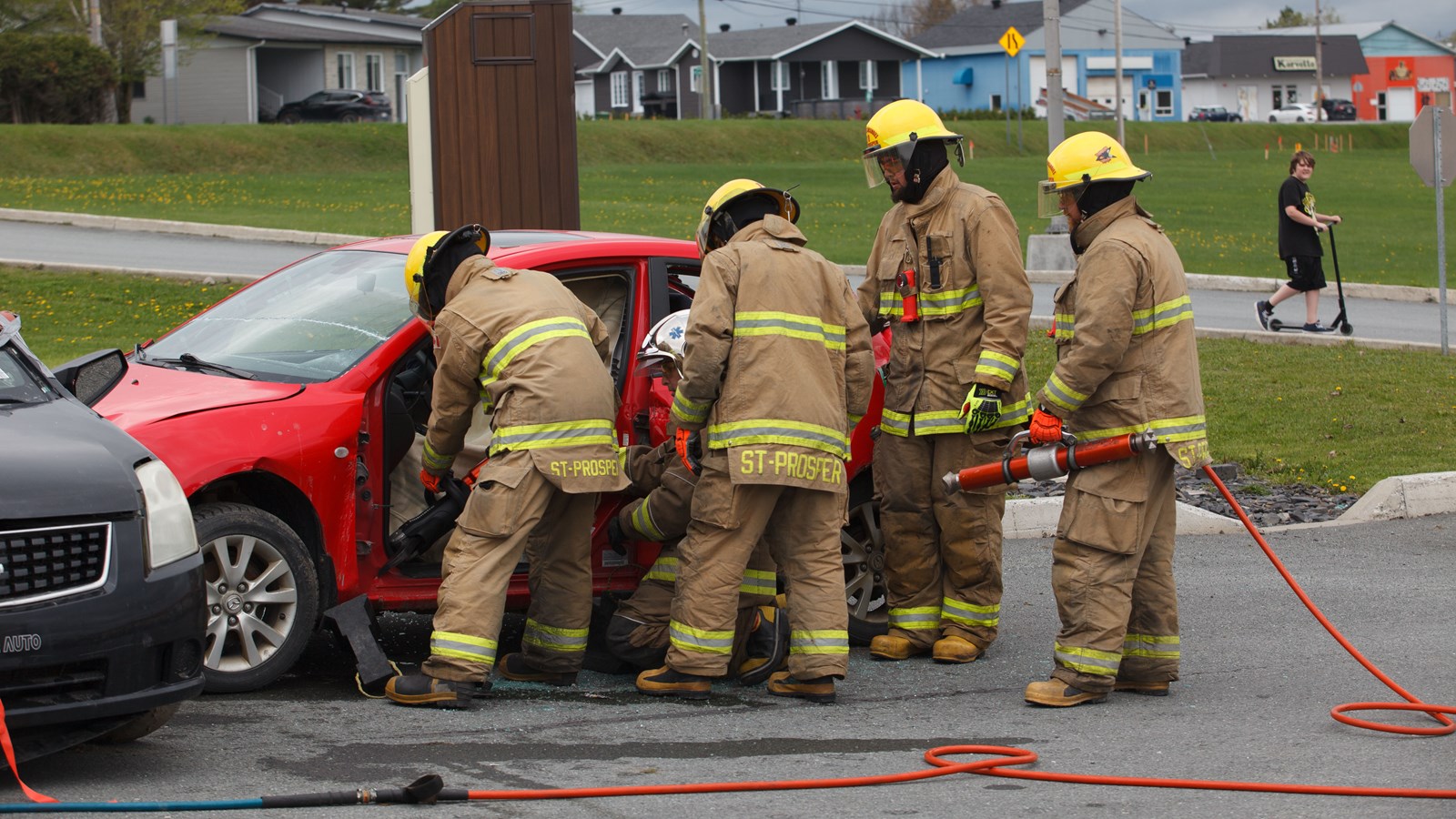 Démonstration des pompiers réussie à l'Expo St-Prosper