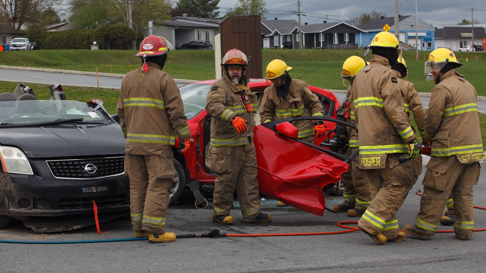 Démonstration des pompiers réussie à l'Expo St-Prosper