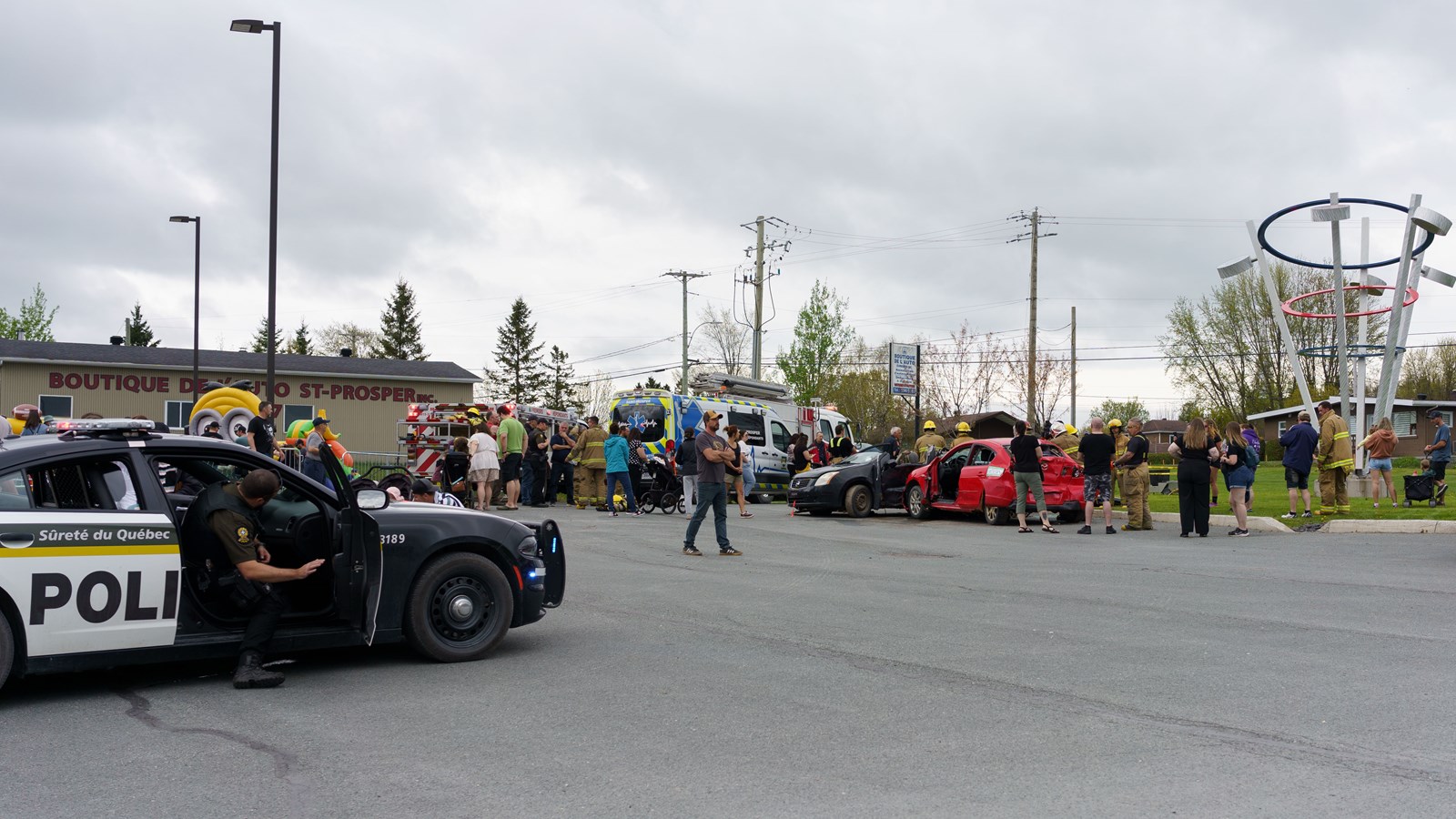 Démonstration des pompiers réussie à l'Expo St-Prosper