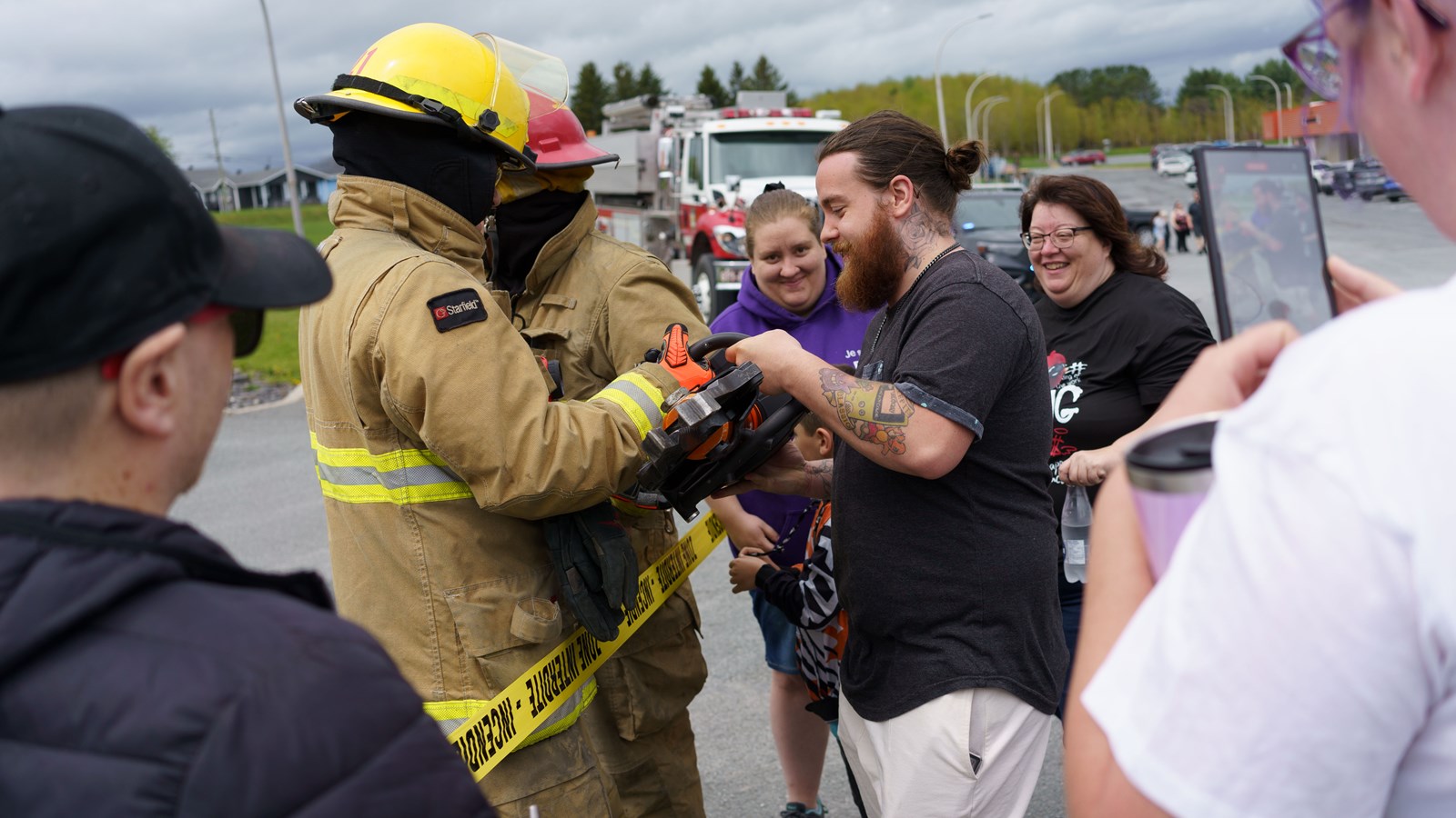 Démonstration des pompiers réussie à l'Expo St-Prosper