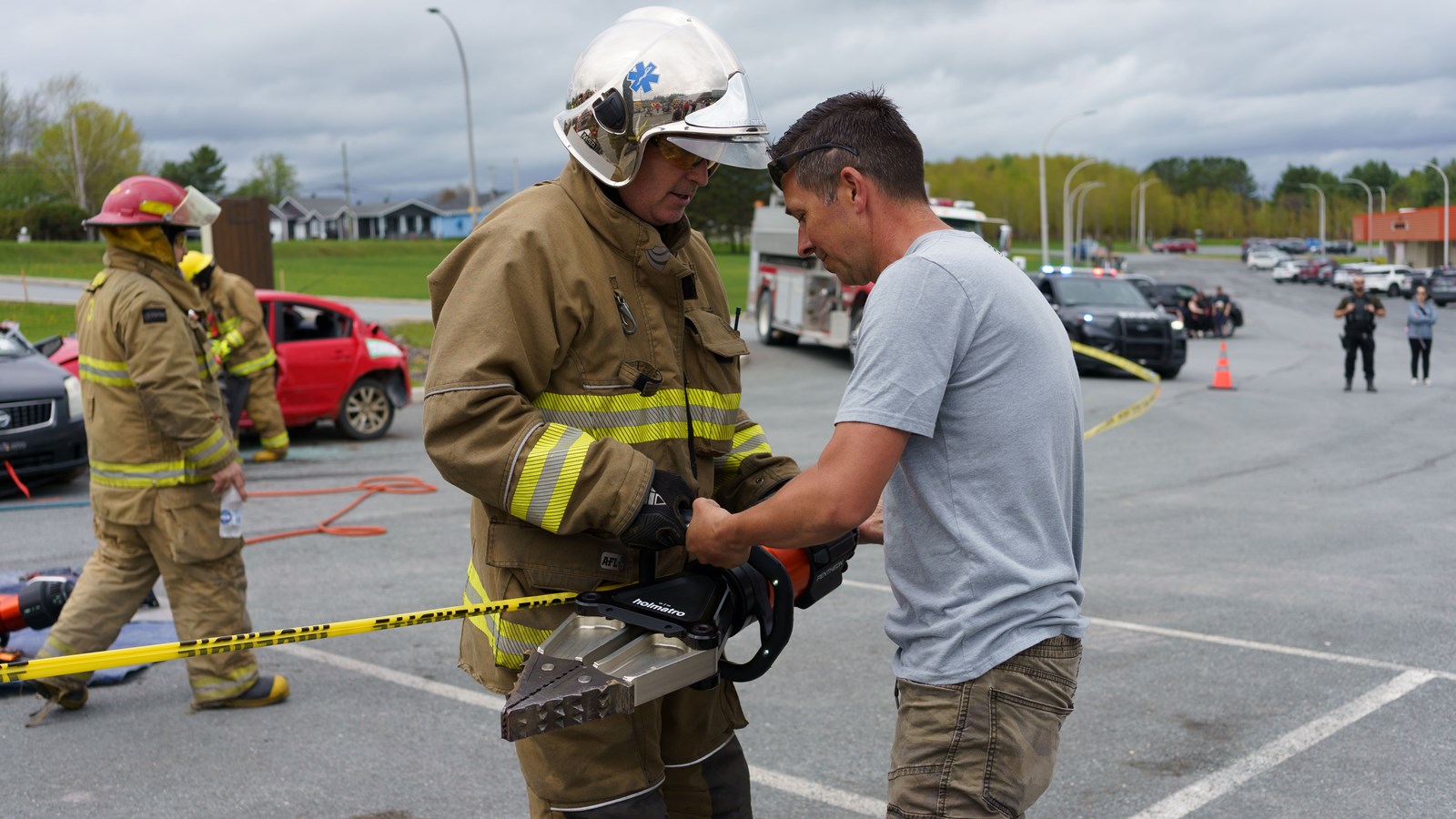 Démonstration des pompiers réussie à l'Expo St-Prosper