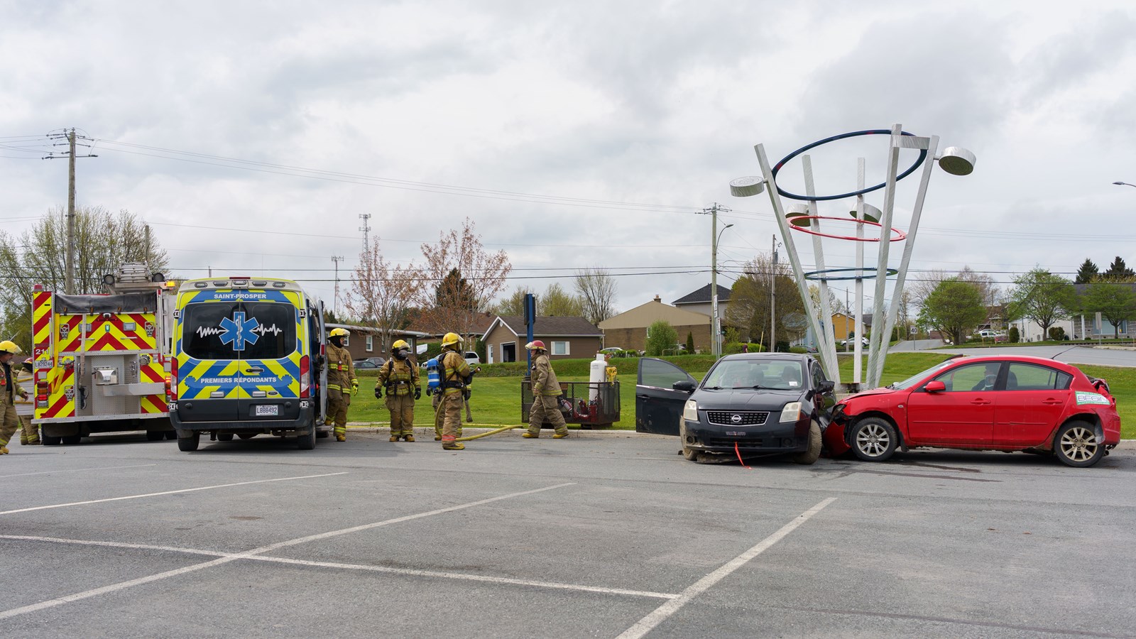 Démonstration des pompiers réussie à l'Expo St-Prosper