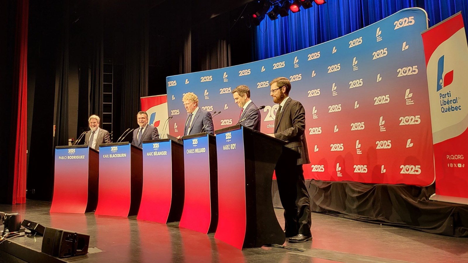 Mario Roy confronte les quatre autres candidats à la chefferie du PLQ