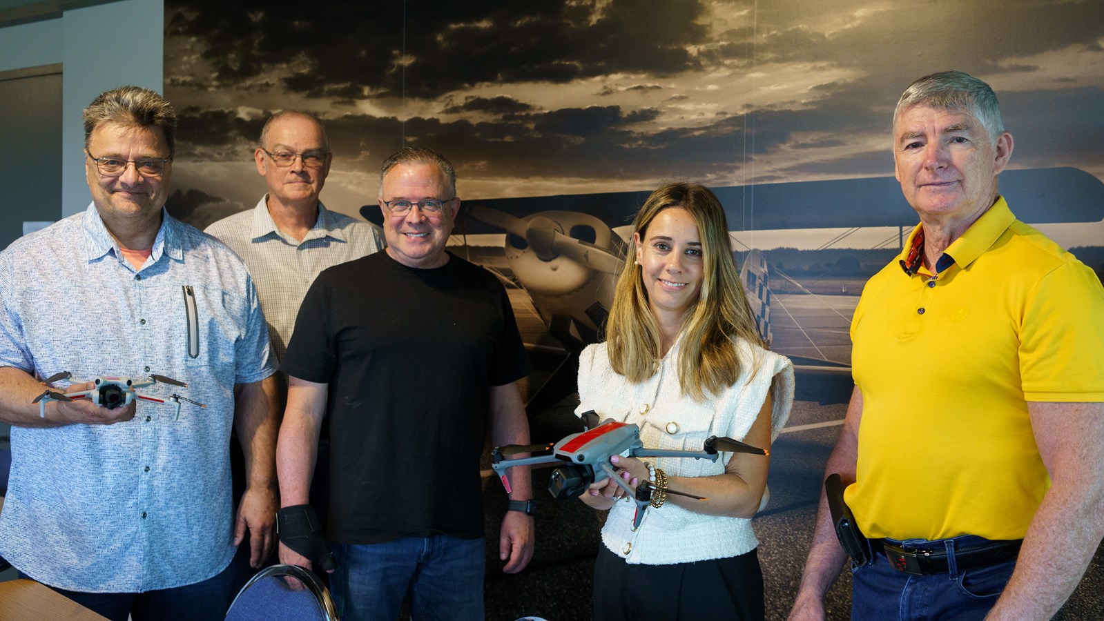 Denis Breton, Gilles Lessard, Bastien Lapierre, Anne Morin et Hugues Drouin