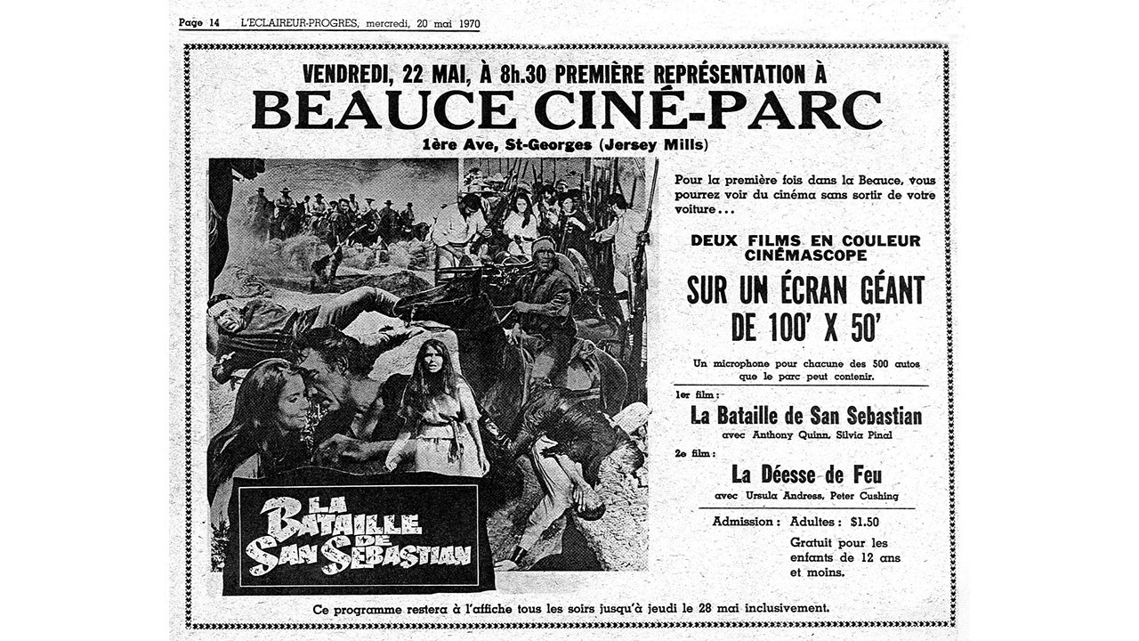 Le Ciné-Parc de Saint-Georges, premier au Québec