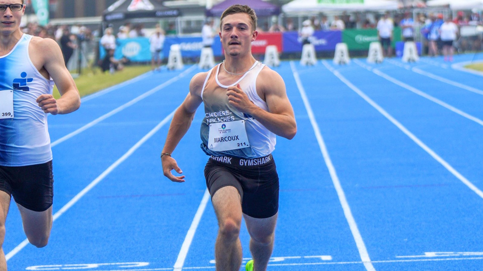Le Beauceron Édouard Marcoux a remporté l'argent à la course du 100 m.