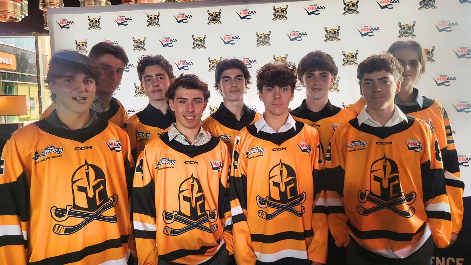 Simon Delarosbil (St-Lambert-de-Lauzon), Jacob Boucher (St-Joseph-de-Beauce), Anthony Breton ( St-Éphrem-de-Beauce), Ludovic Plante (St-Éphrem-de-Beauce), Lucas Morin (Sainte-Marie), Axel Bolduc (St-Éphrem-de-Beauce), Christopher St-Hilaire (Sainte-Marie), Jonathan St-Hilaire (Sainte-Marie) et Loïk Poulin (Saint-Georges)