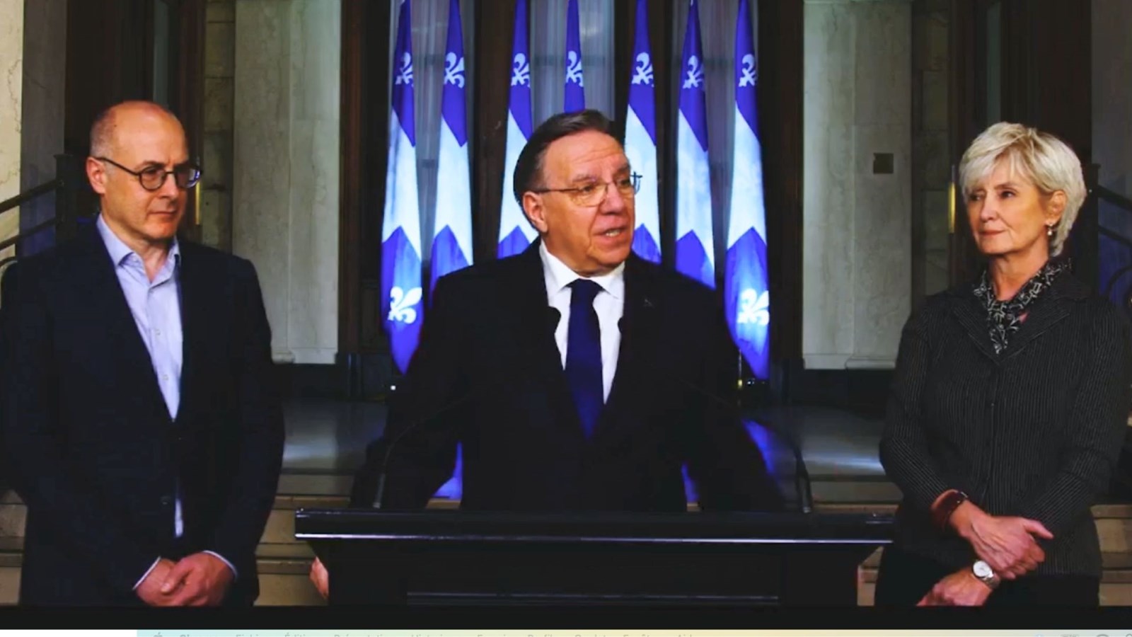 François Legault a annoncé sa démission prochaine en compagnie de son épouse, Isabelle Brais, et de son chef de cabinet, Martin Koskinen.