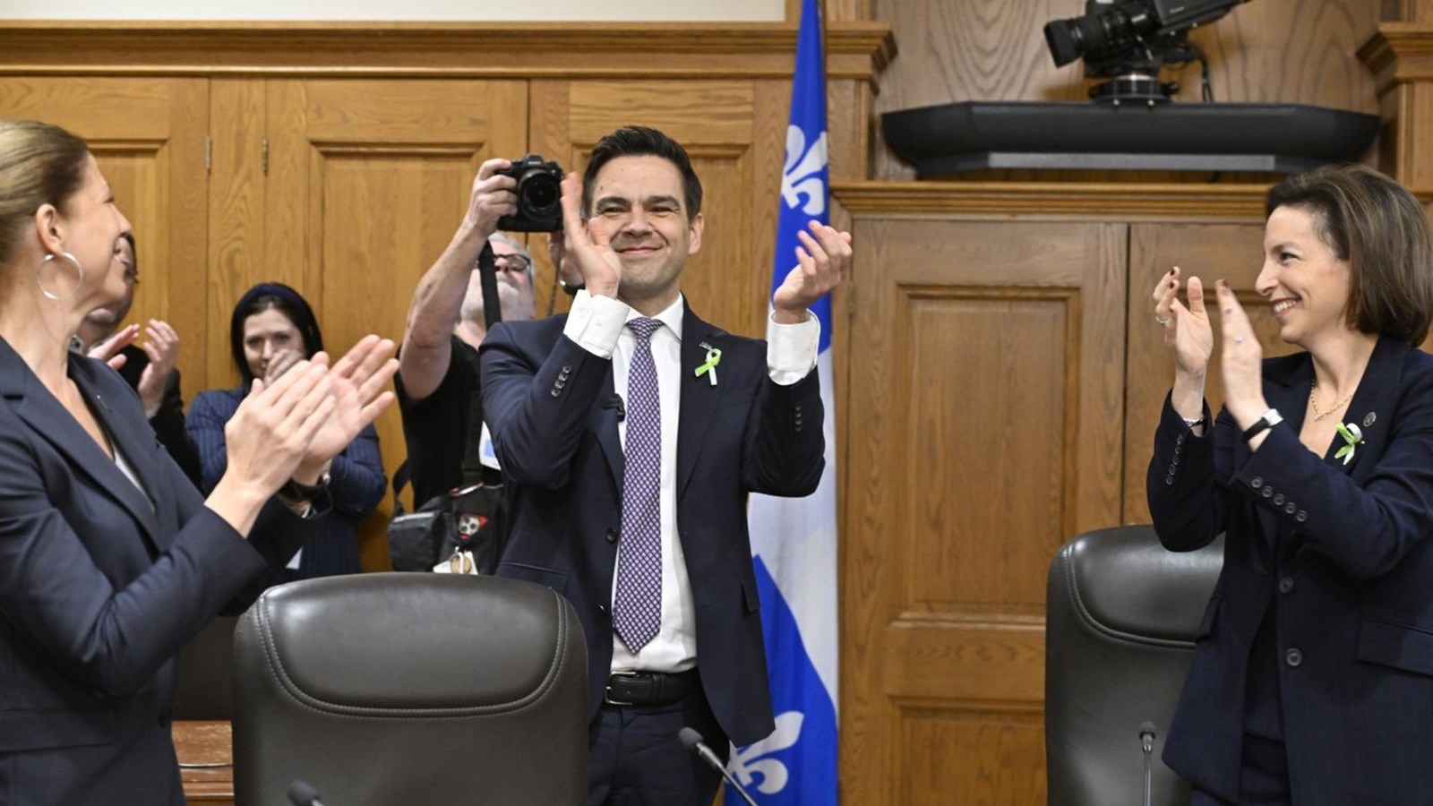 Le chef du Parti libéral du Québec, Charles Milliard.