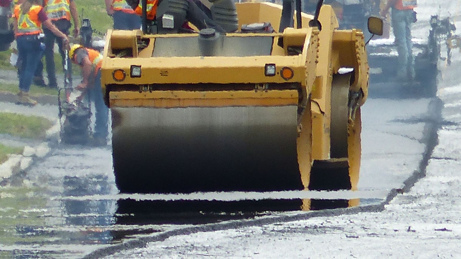 Travaux de pavage à Saint-Georges