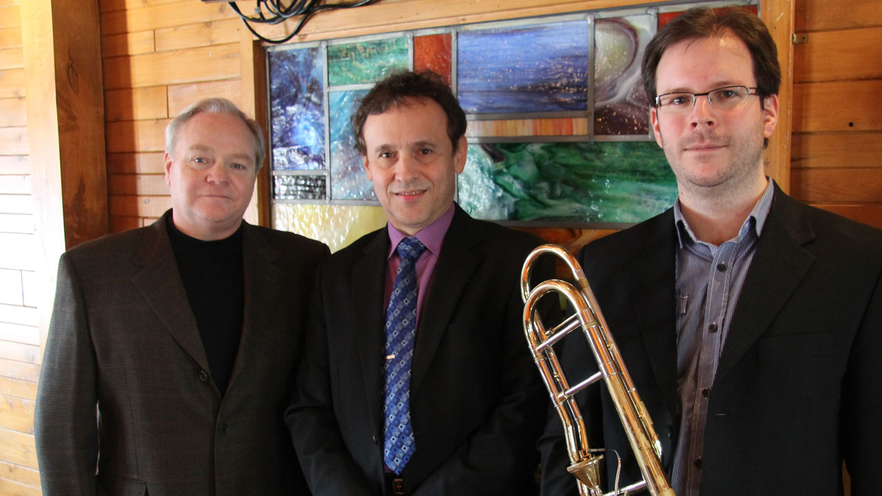 Pierre Verreault en compagnie de Gilles Auger et de Stéphane Lebrun.
