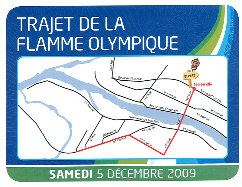 Le parcours du 5 décembre de la flamme.
